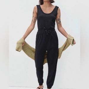 Everlane S The French Terry Jumpsuit in Black